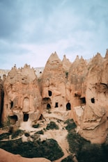 a group of rock formations in the desert