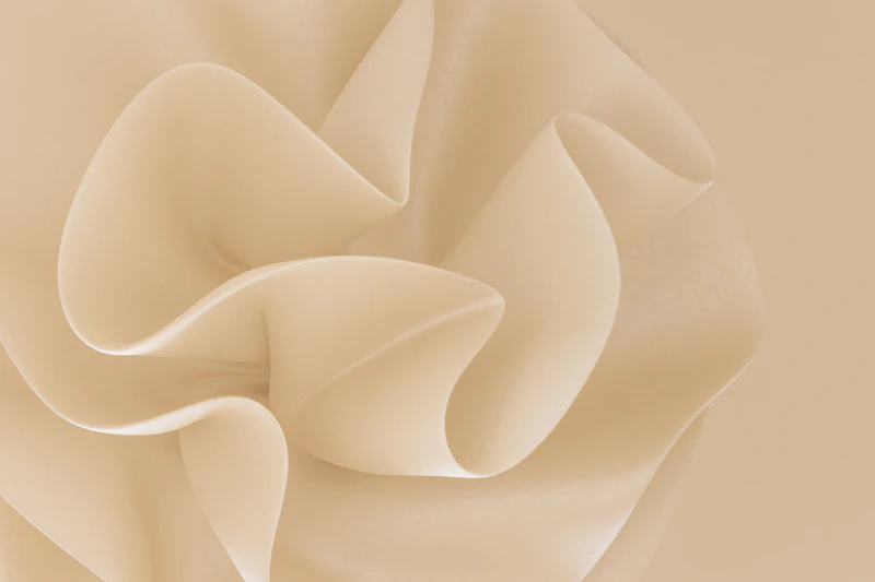 Folds of soft ivory silk