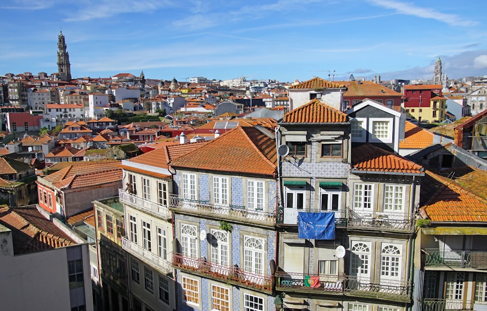 a view of a city from a high point of view