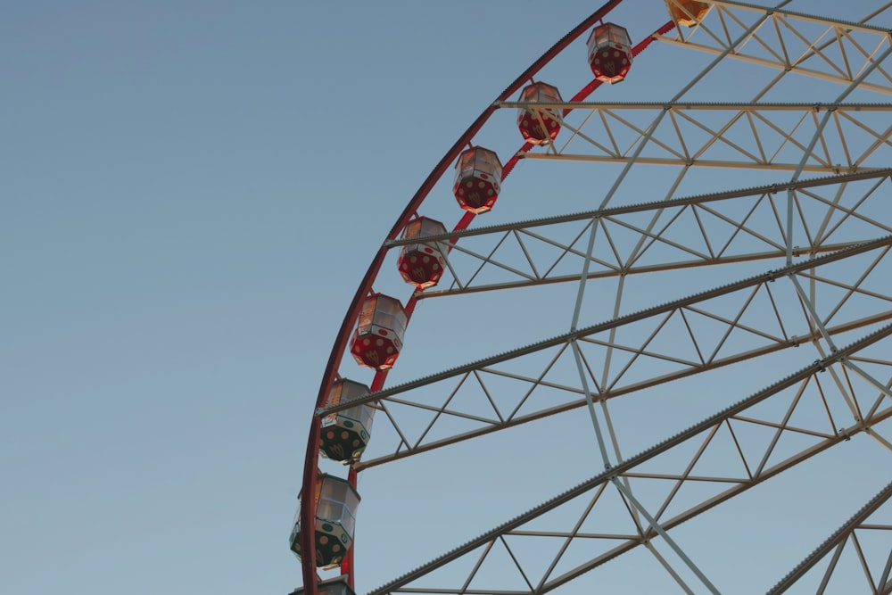 a large ferris wheel with a sky background