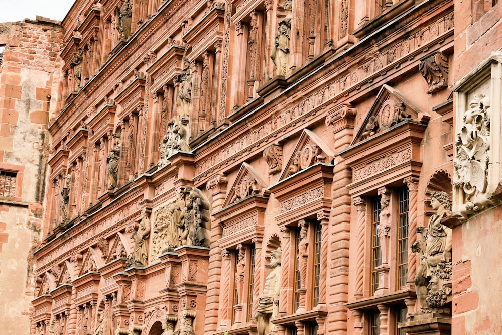 a large building with a clock on the side of it