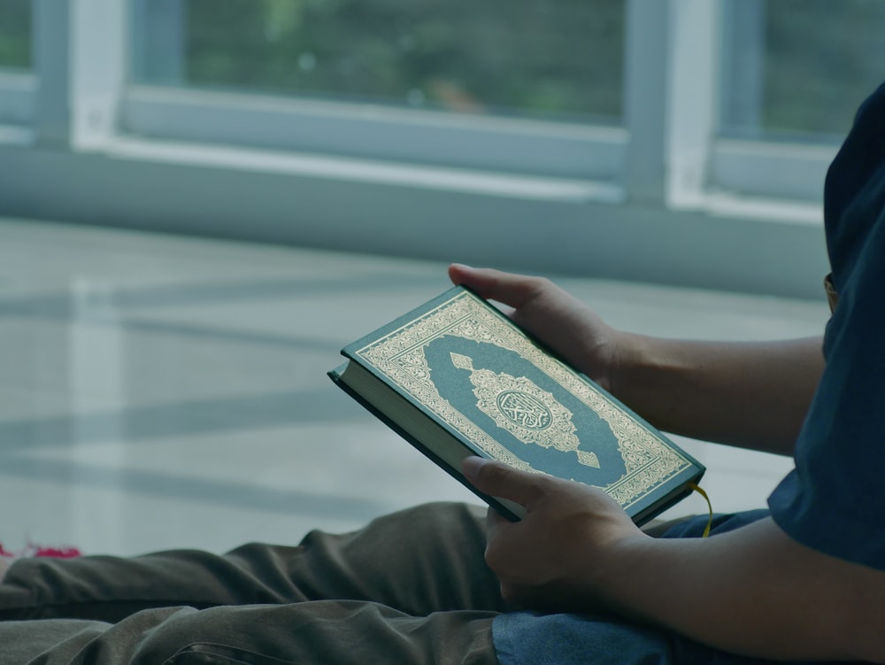 a person holding a book in their hands