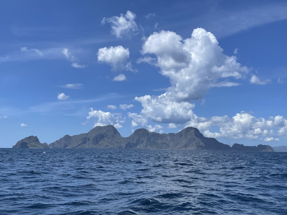 a large body of water surrounded by mountains