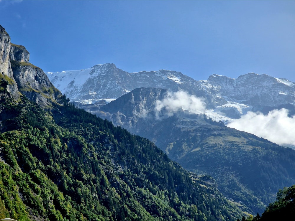 a view of a mountain range from a distance