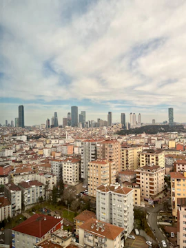 a view of a city from a tall building