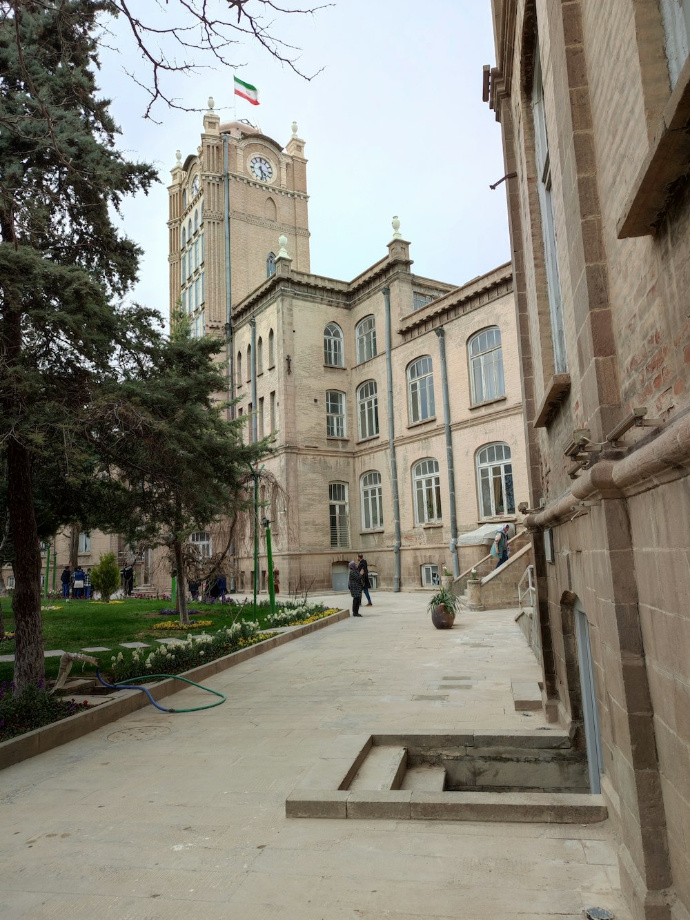 a large building with a clock tower on top of it