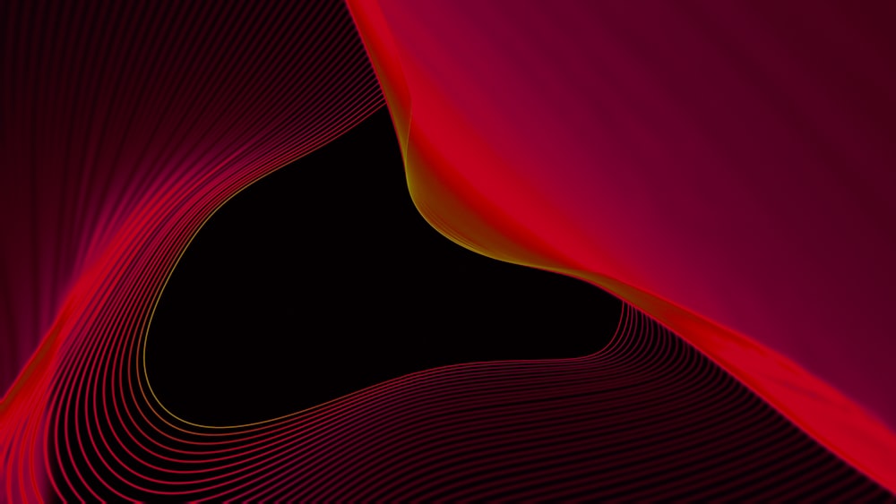 a red and black background with wavy lines