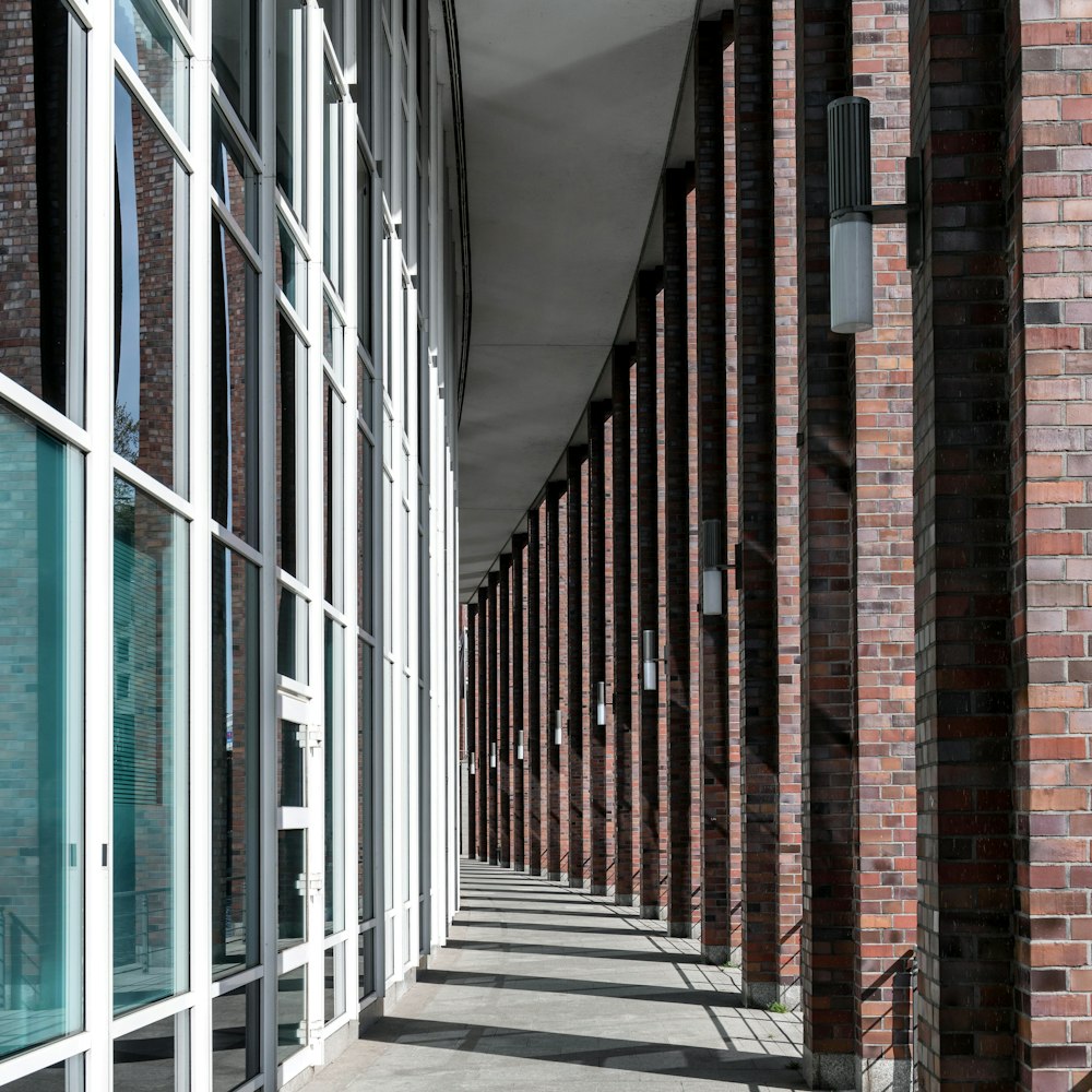 a row of windows on the side of a building