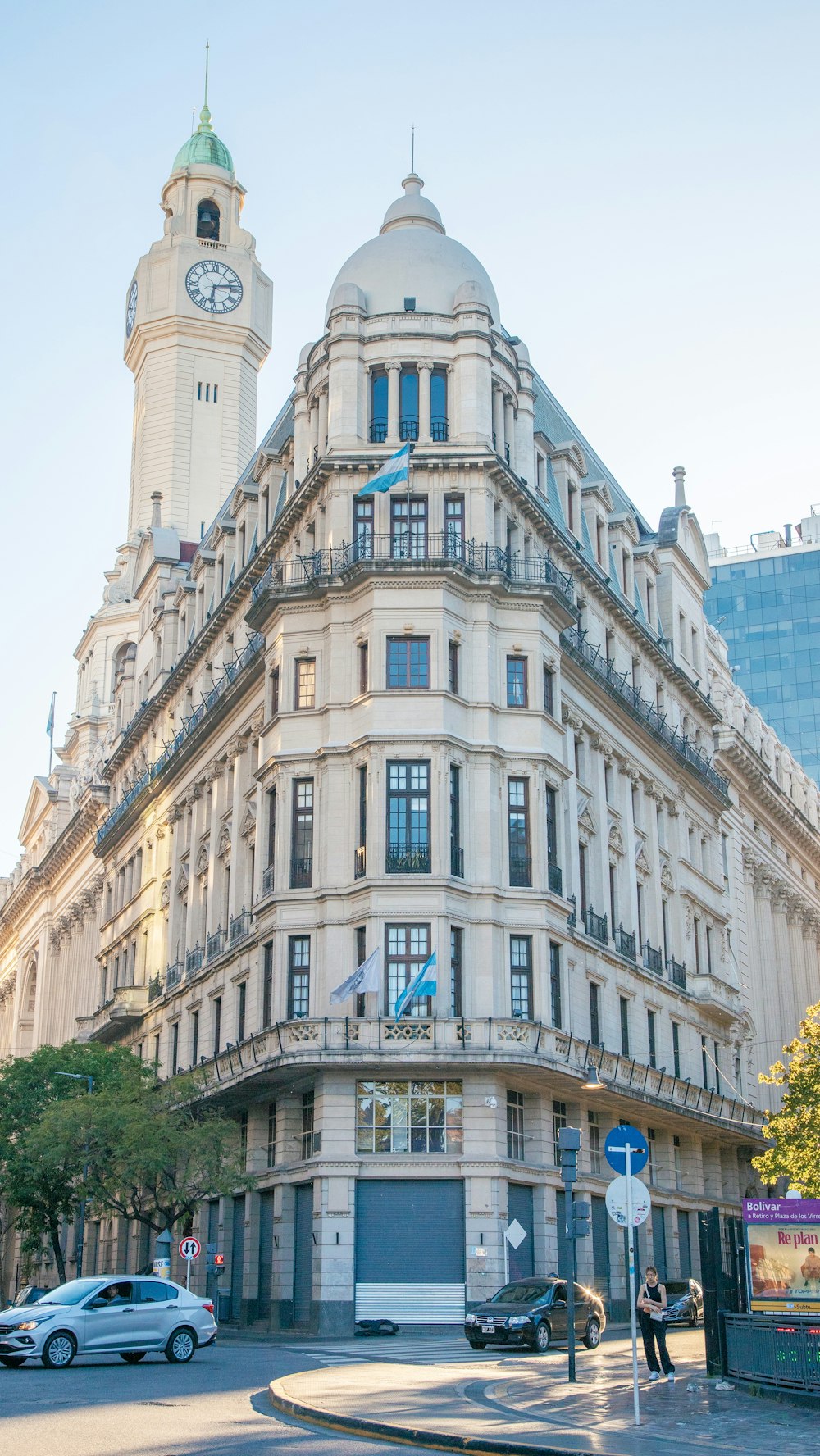 a large building with a clock on the top of it