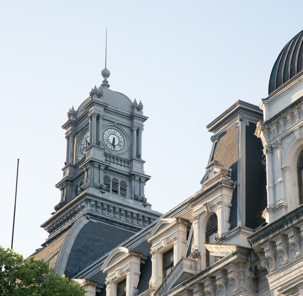 a clock tower on top of a building