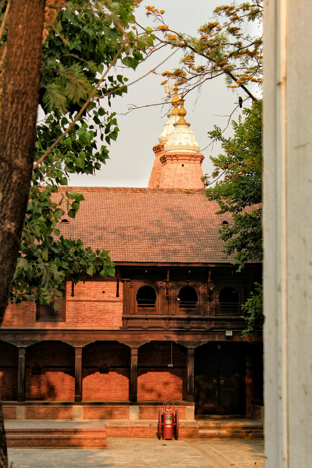 a large building with a clock tower on top of it