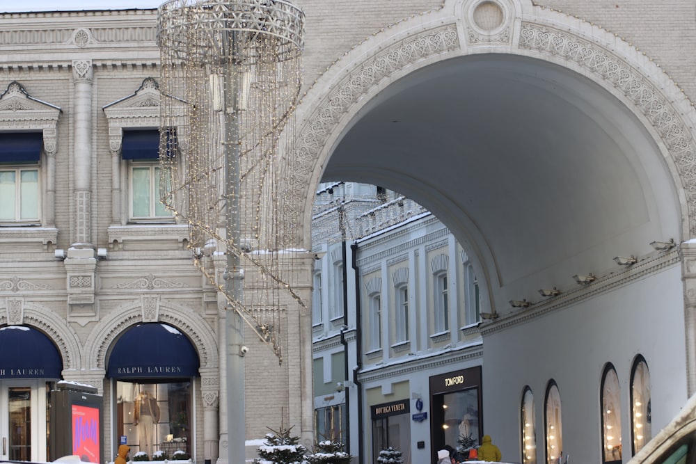 a building that has a bunch of snow on it