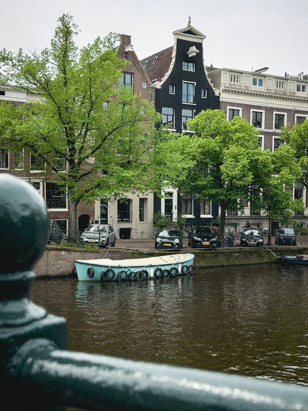 a boat that is sitting in the water