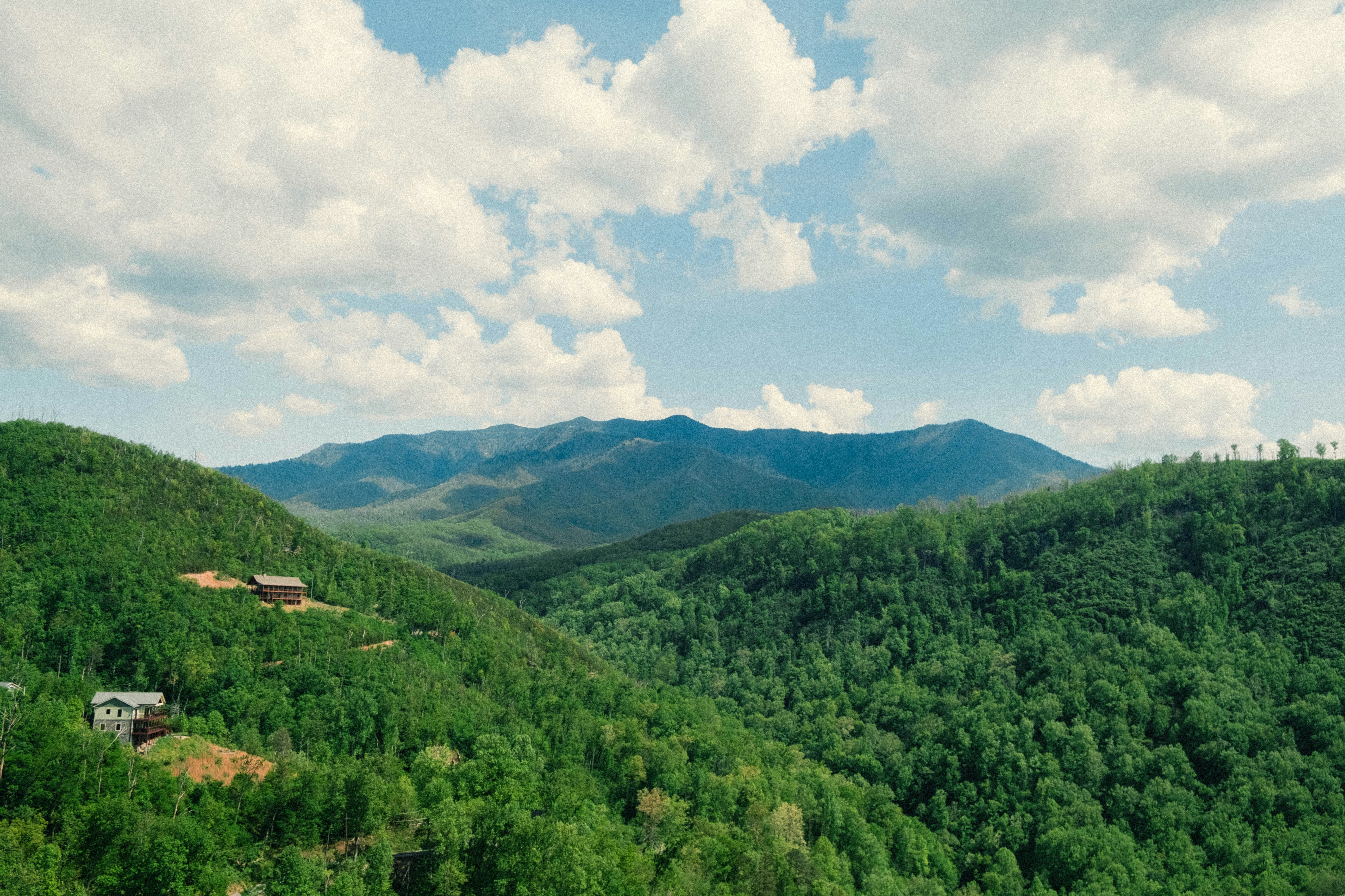 Green mountain range