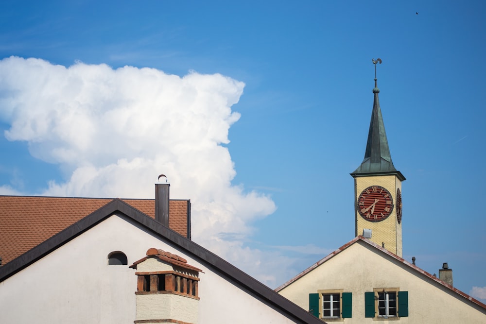 a building with a clock on the front of it