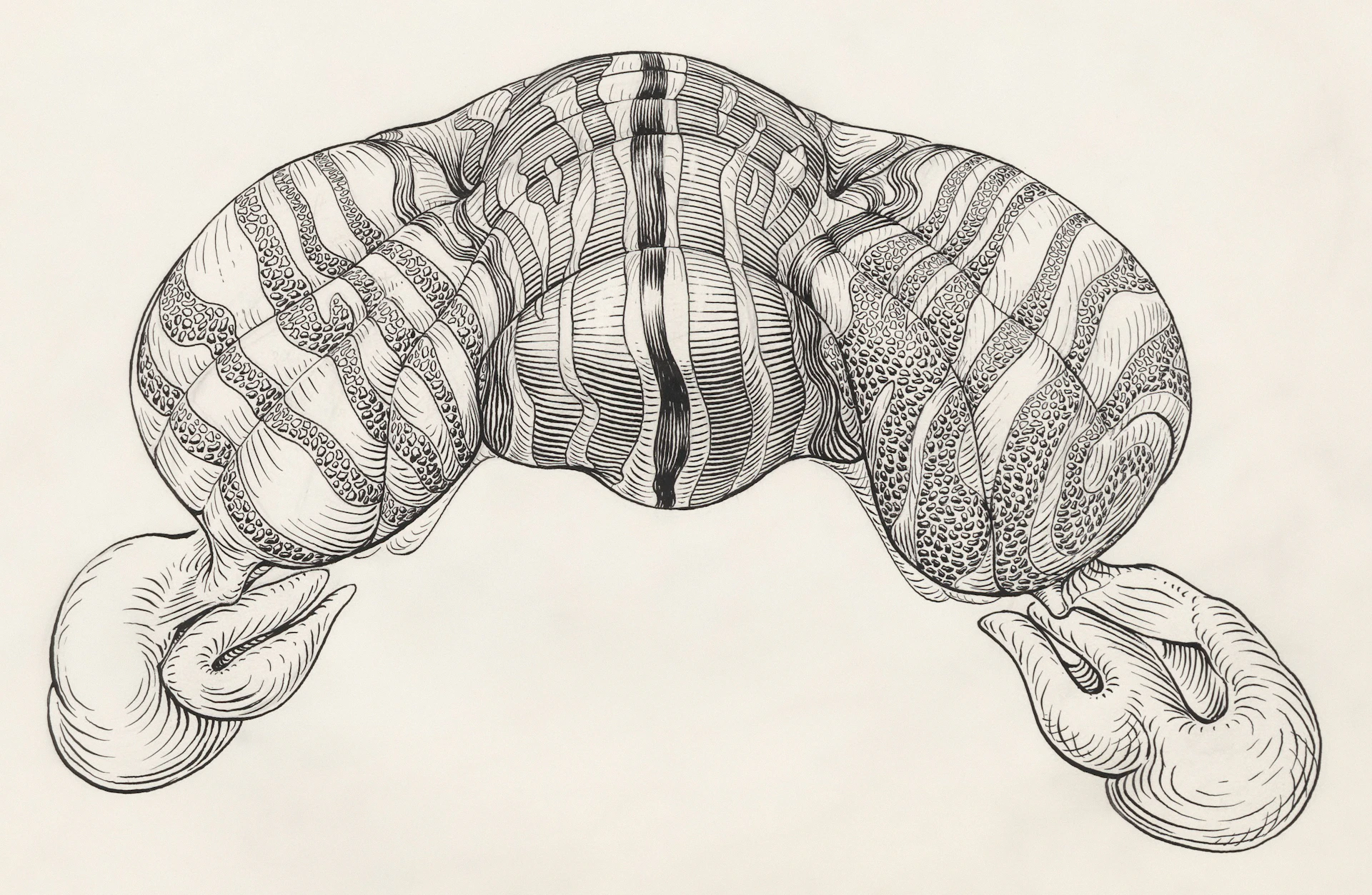 a drawing of a person holding a large object