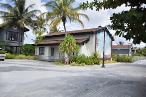 a car is parked in front of a house