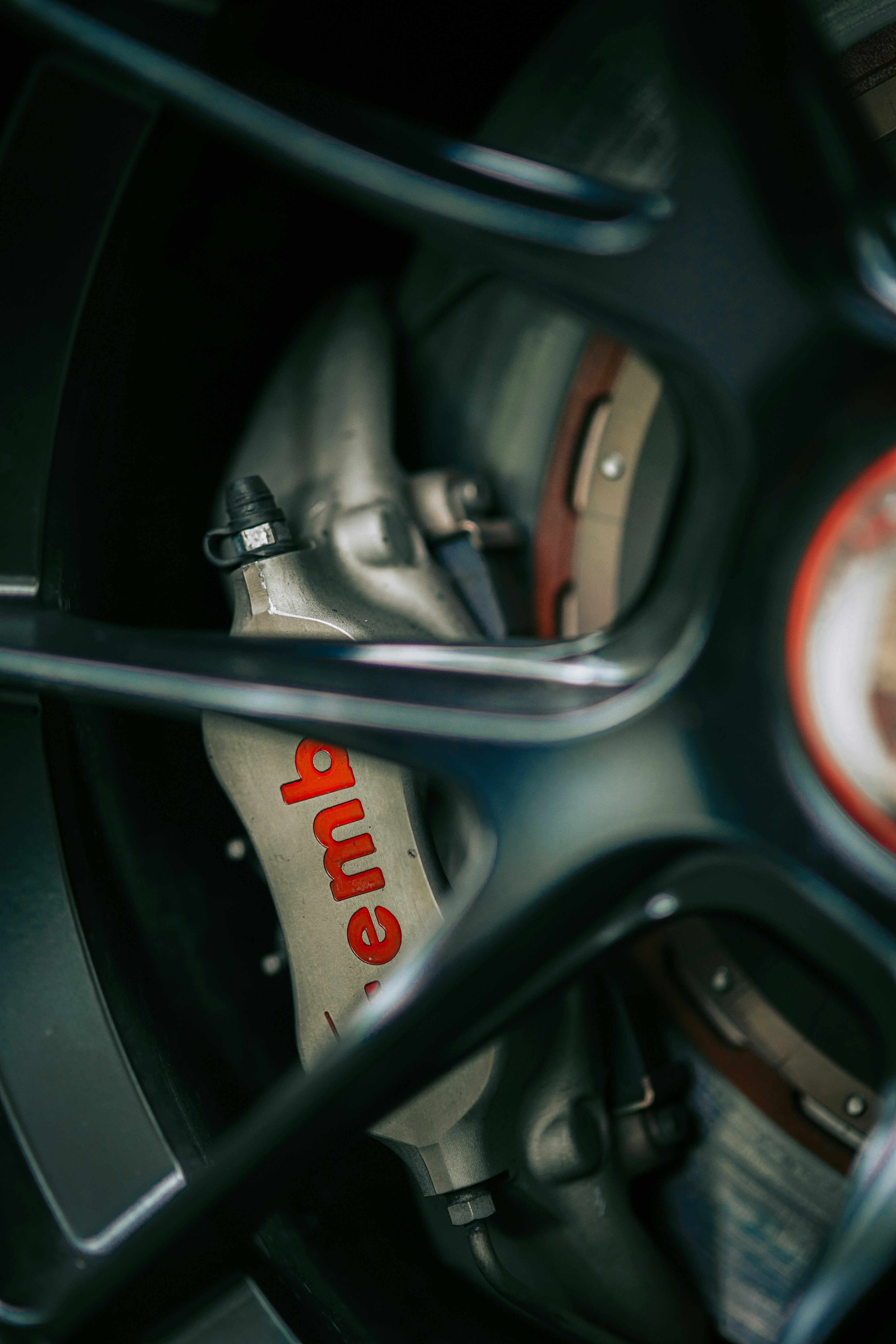 a close up of a tire on a car