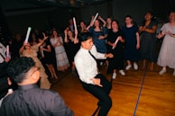 a group of people on a dance floor