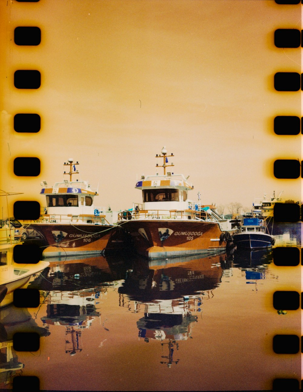 a couple of boats that are sitting in the water