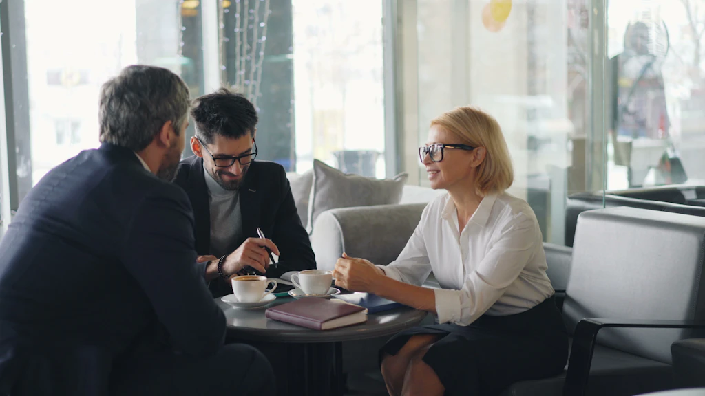 Two professionals reviewing SEO strategy results together