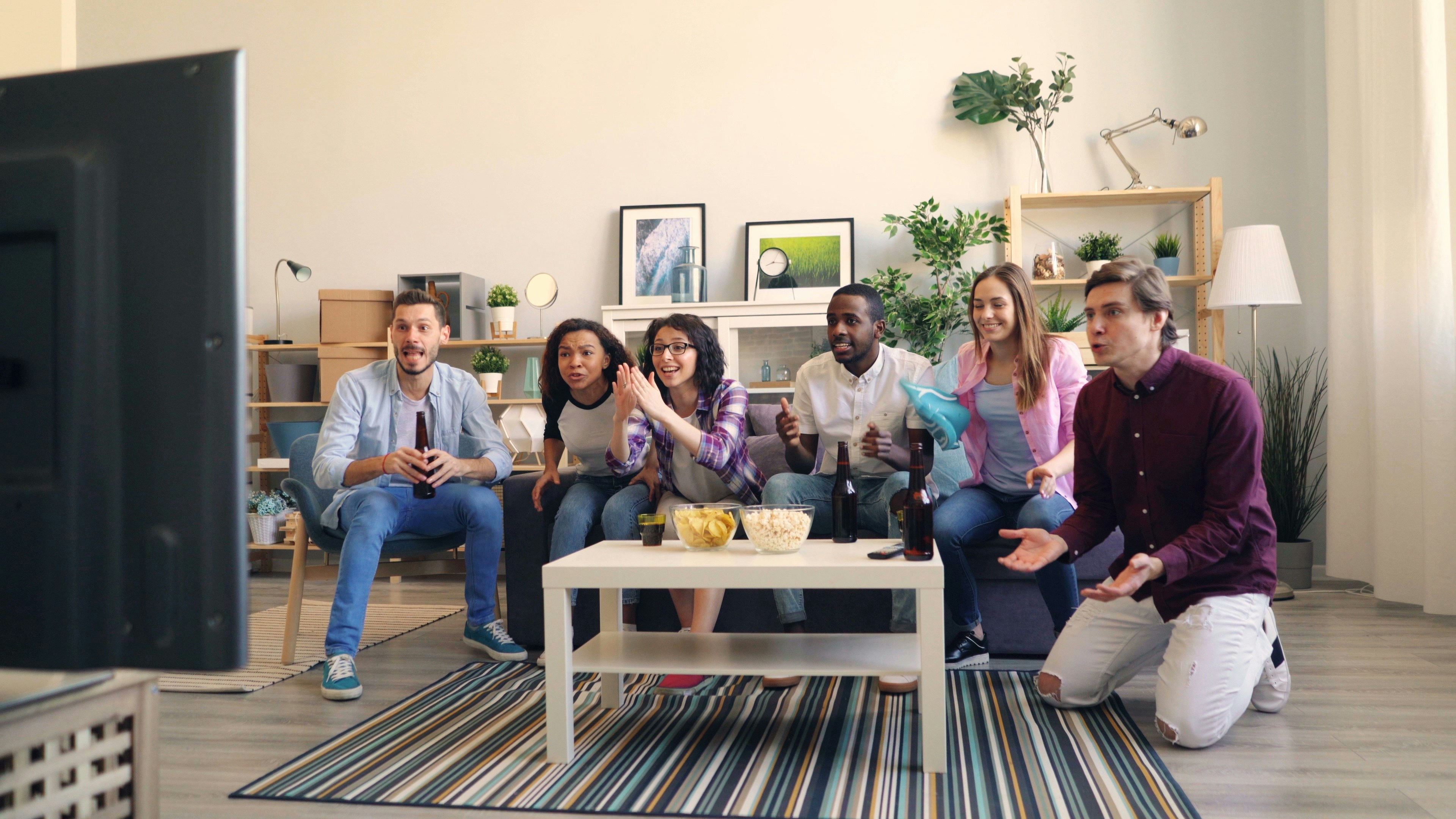 Group sitting in a living room