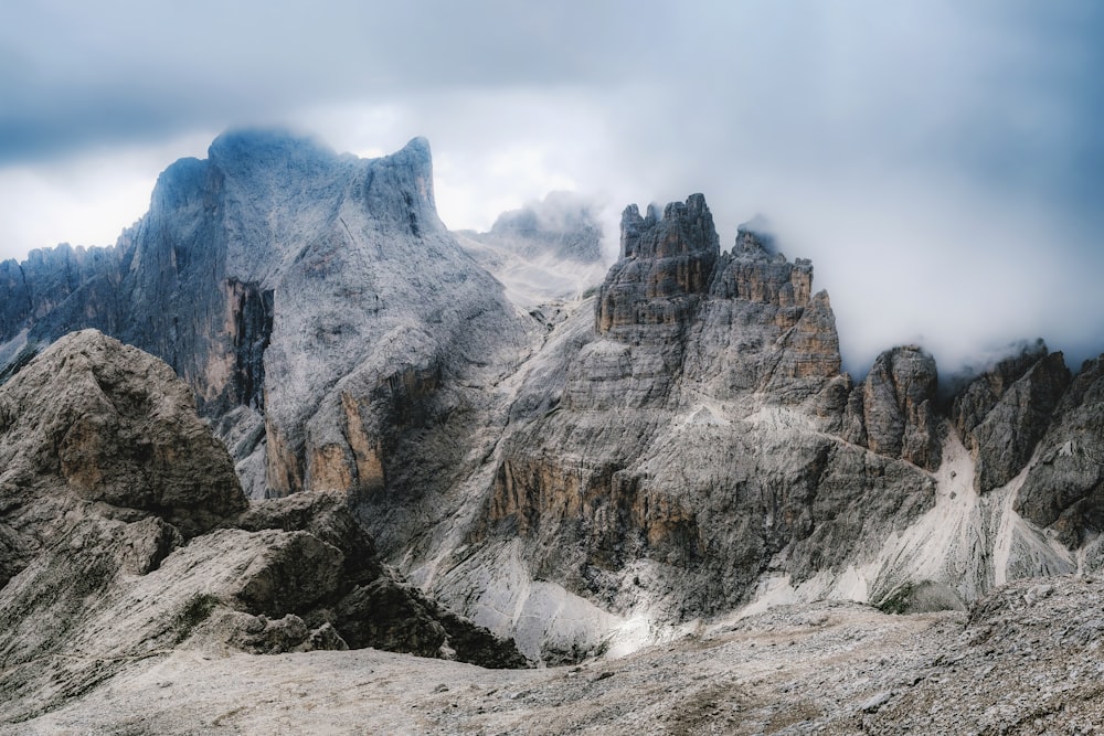 a very tall mountain with some very pretty rocks