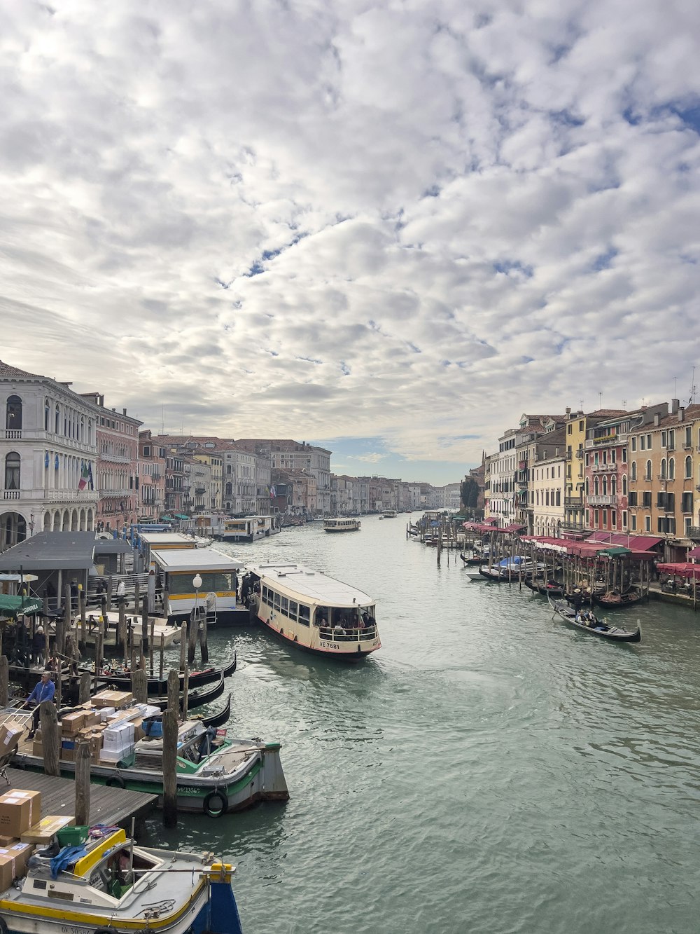 a body of water filled with lots of boats