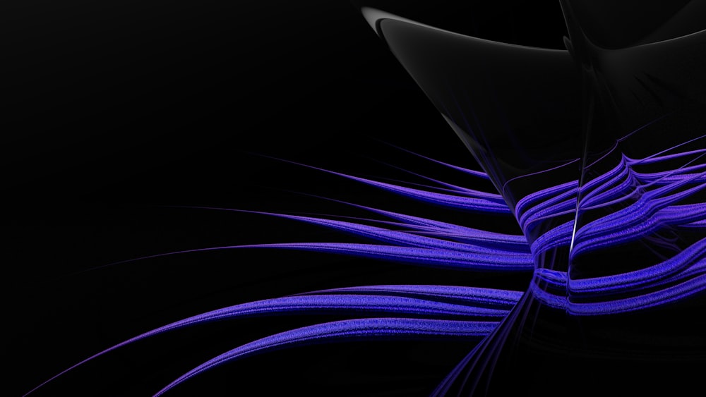 a black background with purple lines in the middle