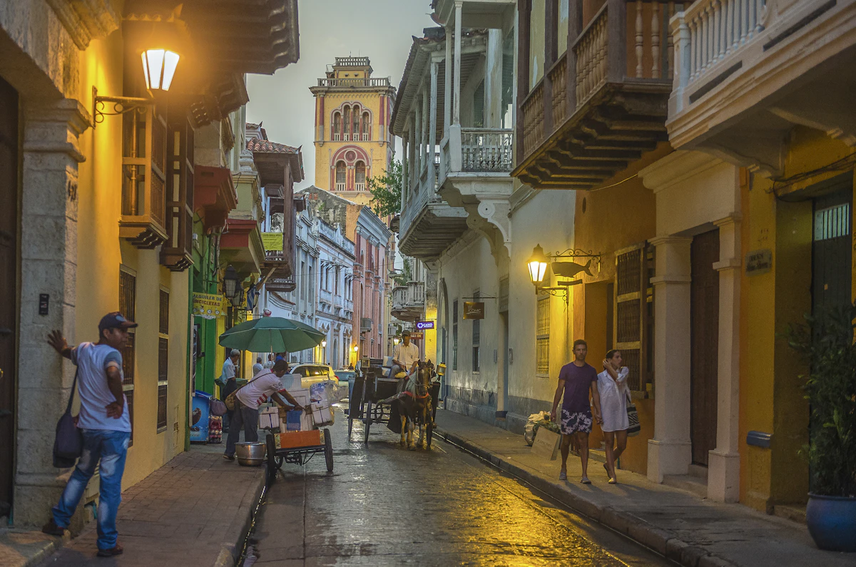 Walking the ramparts of Cartagena's walled city at dusk with a local architect guide