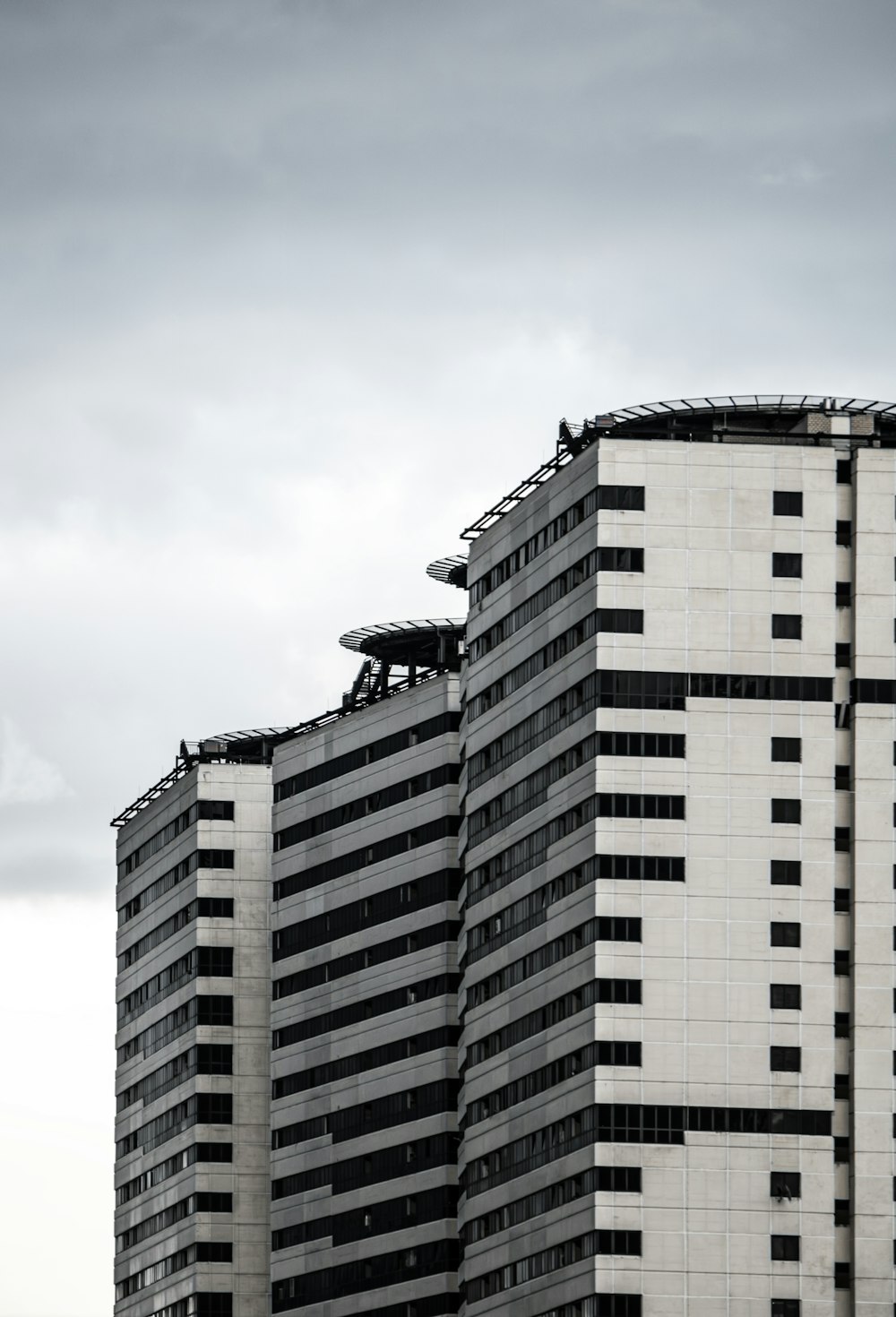 a very tall building with a clock on the top of it