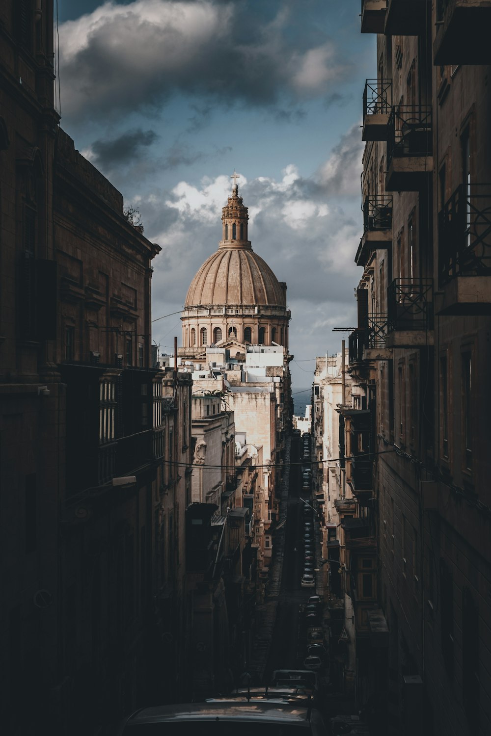 a very tall building with a dome on top of it