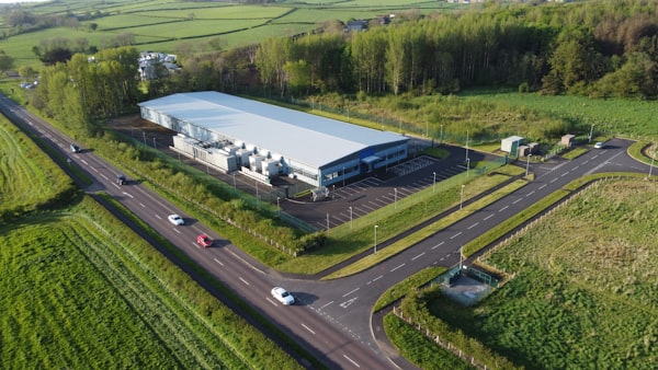 Aerial view of Columbus Ohio warehouse facility