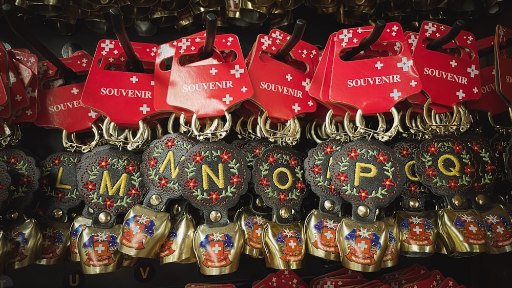 a display of souvenirs for sale in a store