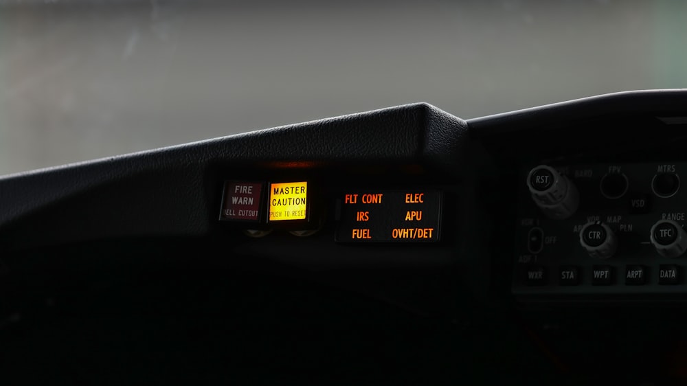 the dashboard of a car with a digital display