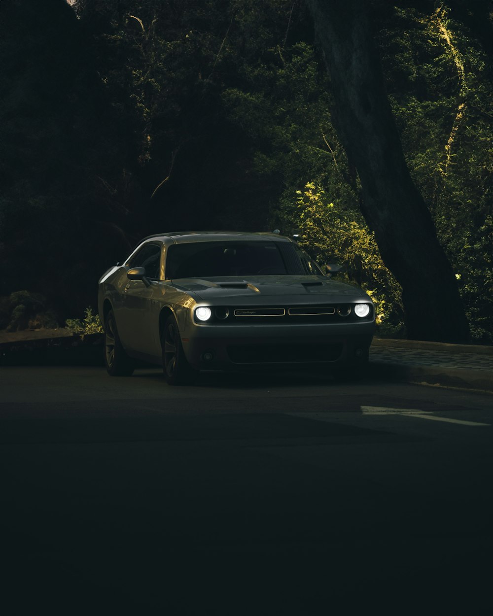 a car parked on the side of the road