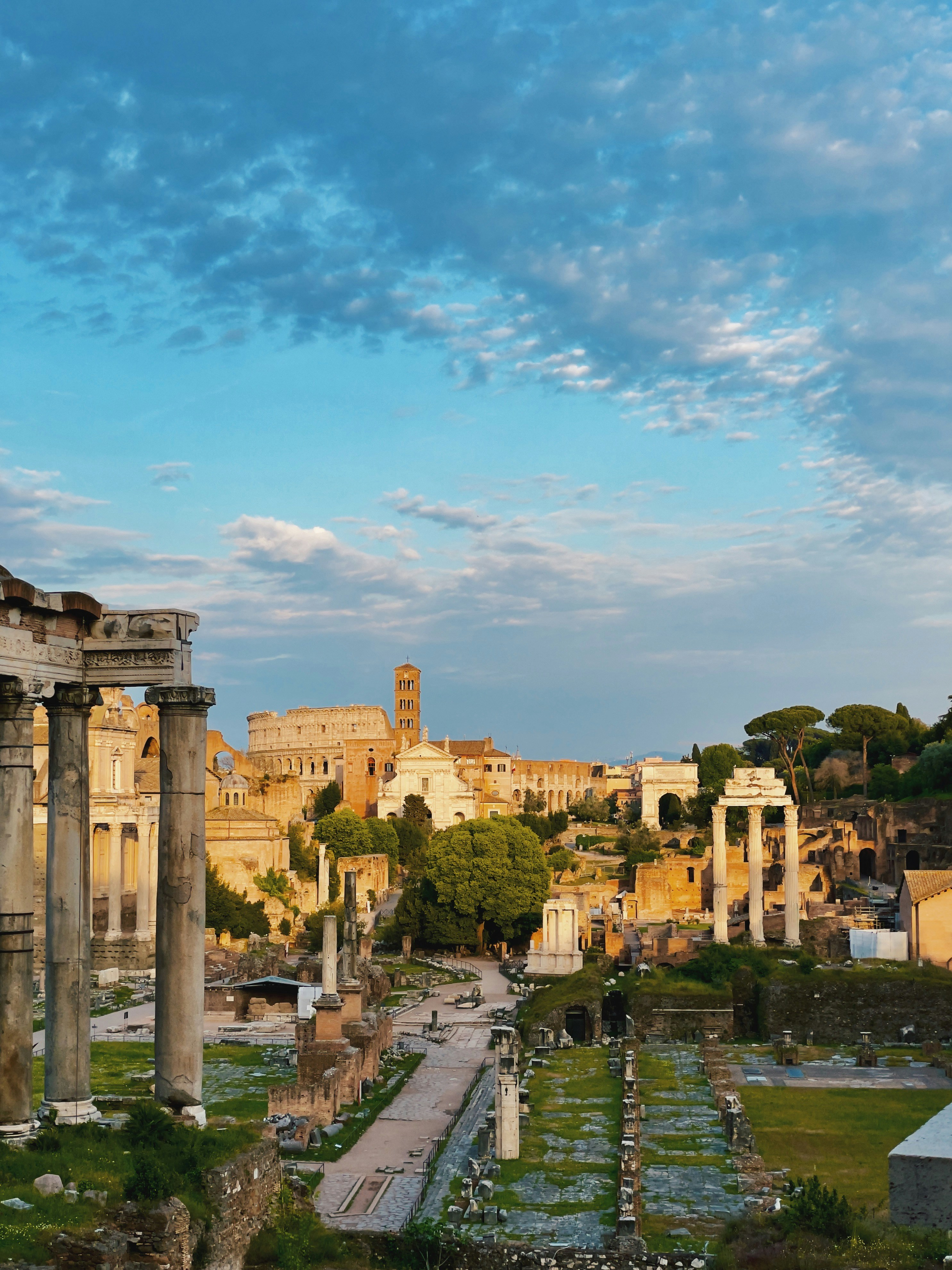 the ruins of the ancient city of pompei