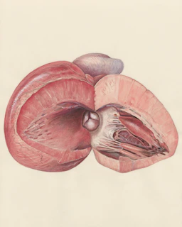 a drawing of a pink flower on a white background