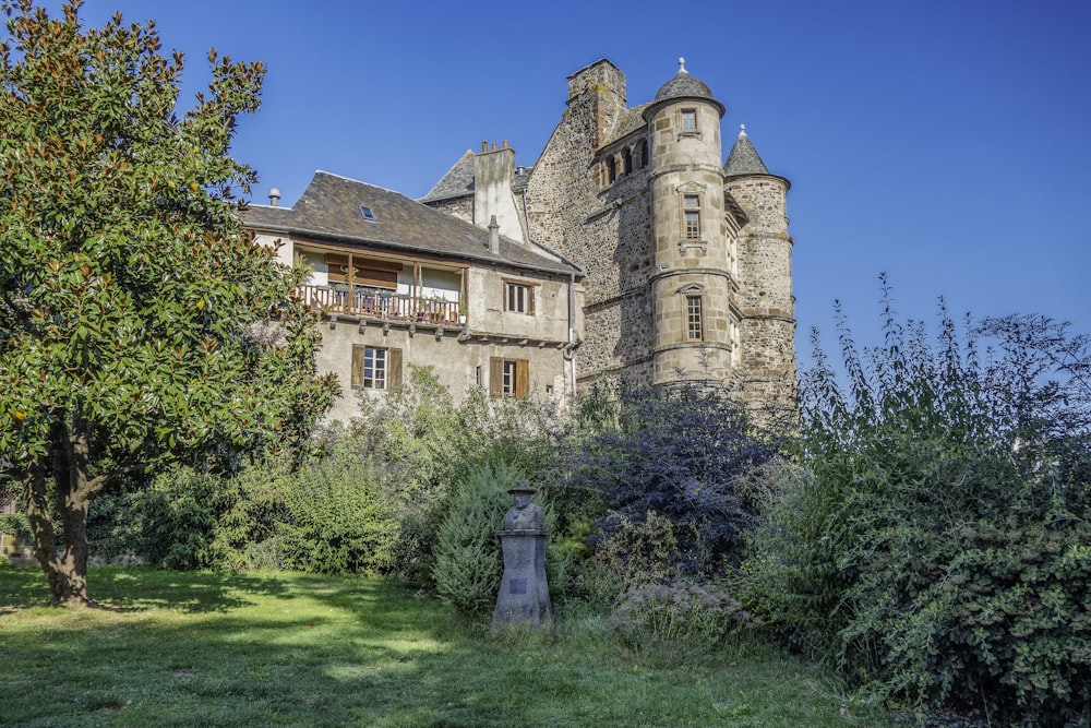 a large castle like building with a tall tower