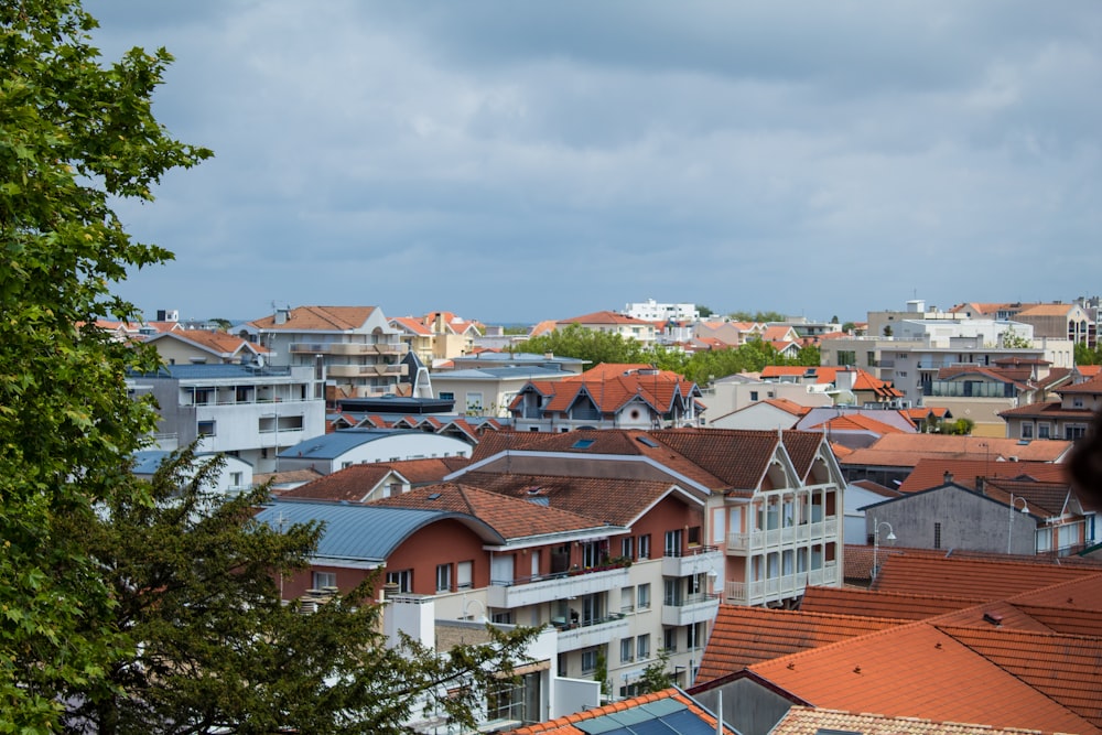 a view of a city from a hill