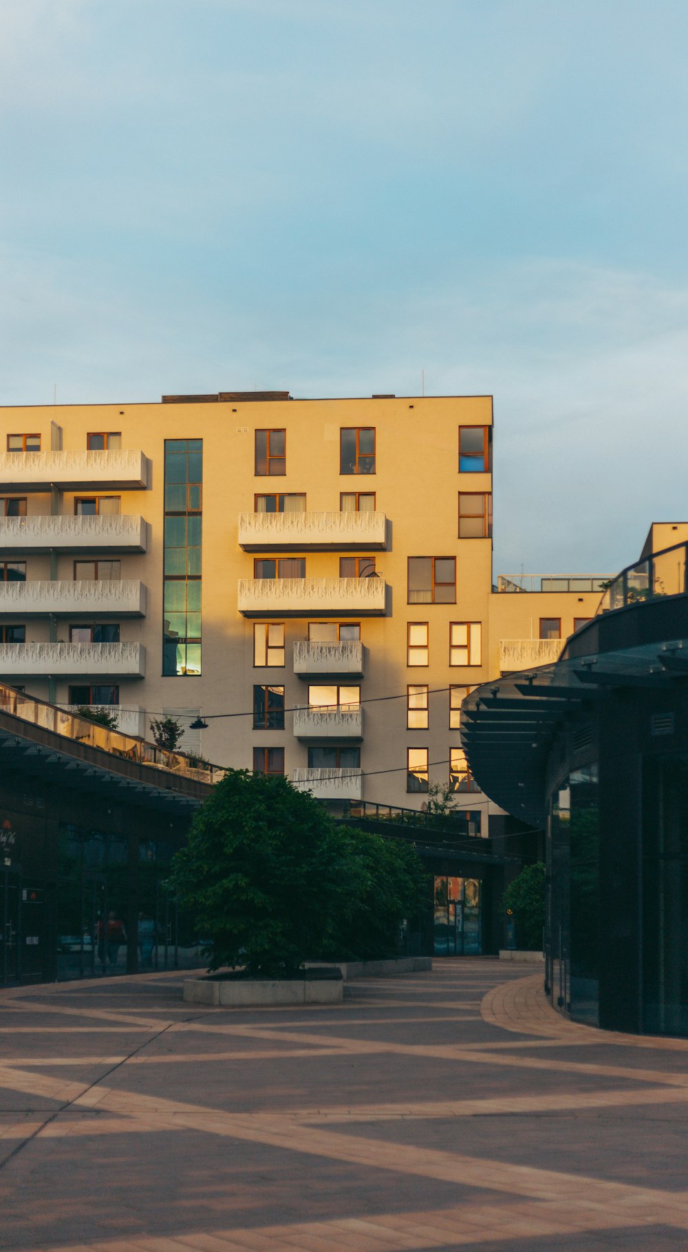 a building with balconies and balconies on top of it