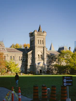 a tall building with a clock tower on top of it