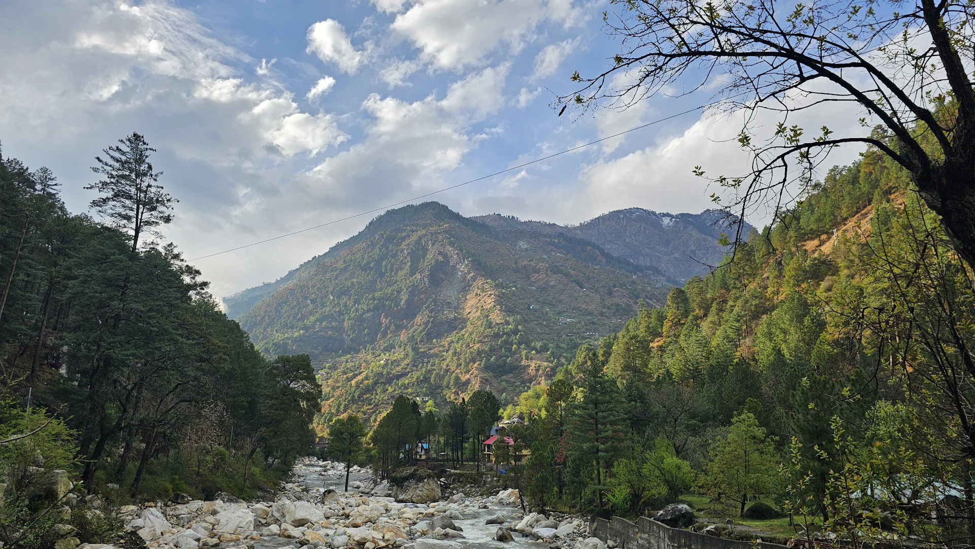 Wide Himalayan valley landscape