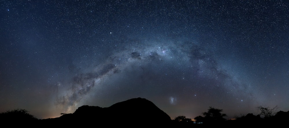 the night sky with stars and the milky