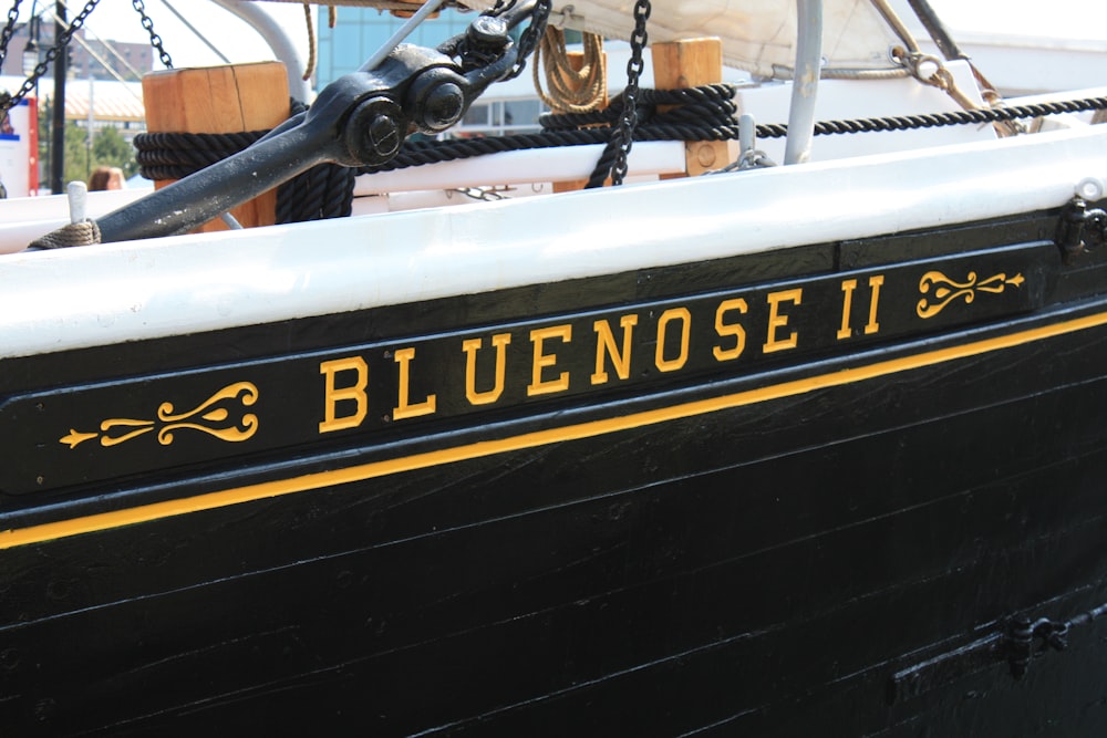 a close up of the side of a boat