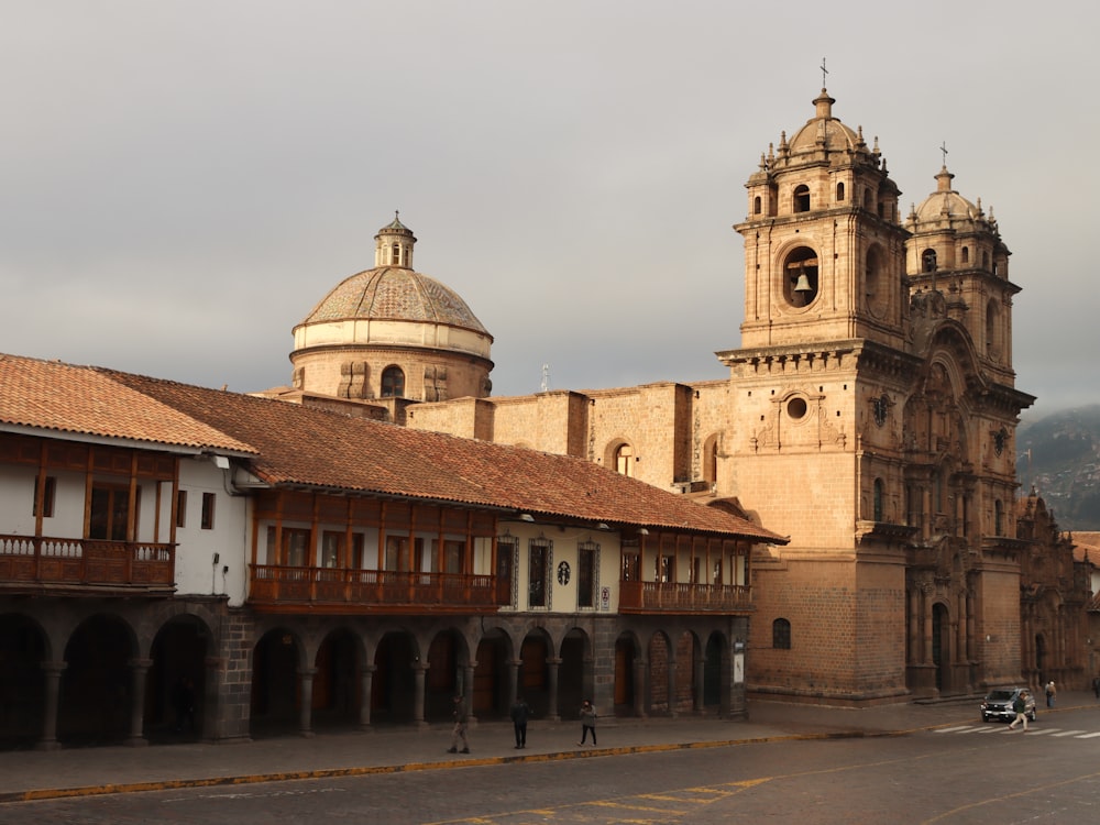 a large building with a clock tower on top of it