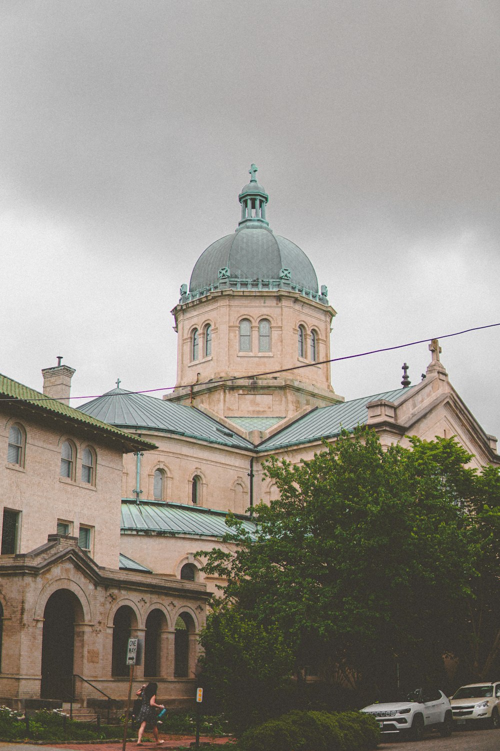 a large building with a clock on the top of it