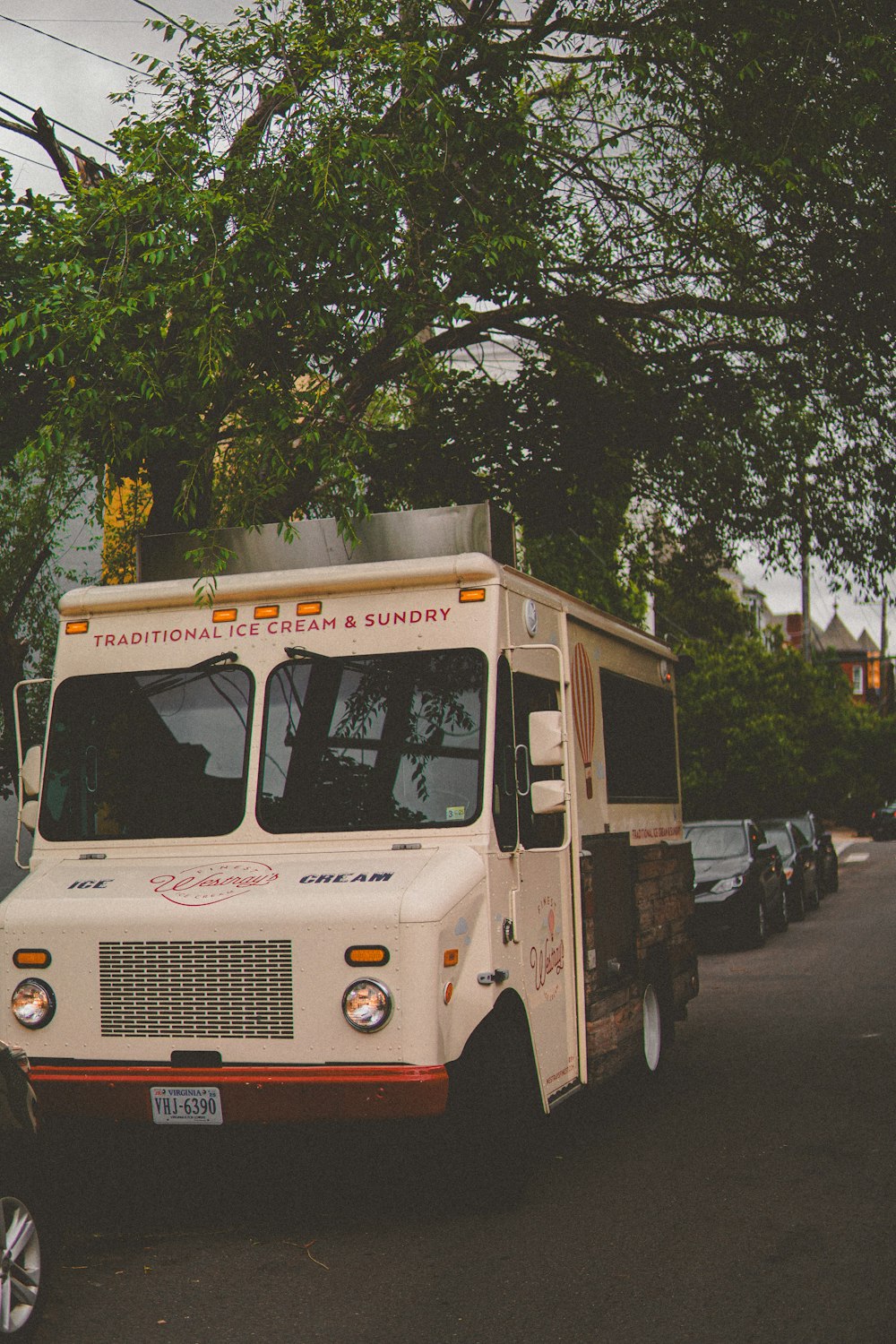 a food truck parked on the side of the road