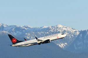 Passenger aircraft on the ground at a Canadian airport