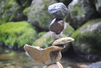 a pile of rocks stacked on top of each other